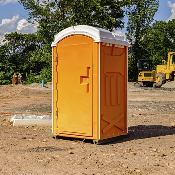 how often are the portable toilets cleaned and serviced during a rental period in Shirley